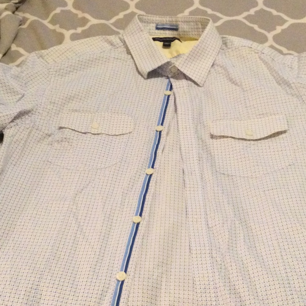 Men’s BR casual cotton short sleeve woven shirt